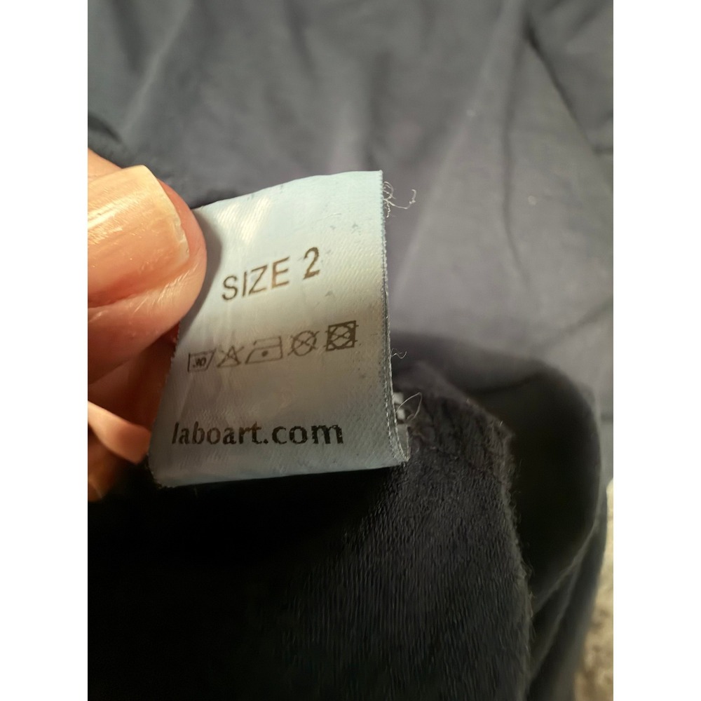 Labo.Art Navy Blue Oversized Cotton Top‎ 2 Med Boxy Long Tight Sleeve Minimalist - Picture 4 of 10